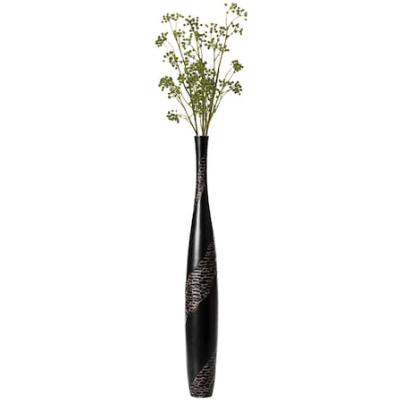 Uniquewise Contemporaray Bottle Shape Decorative Floor Vase, Brown with Cobbled Stone Pattern, 42 Inch QI004178.L